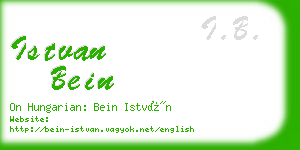 istvan bein business card